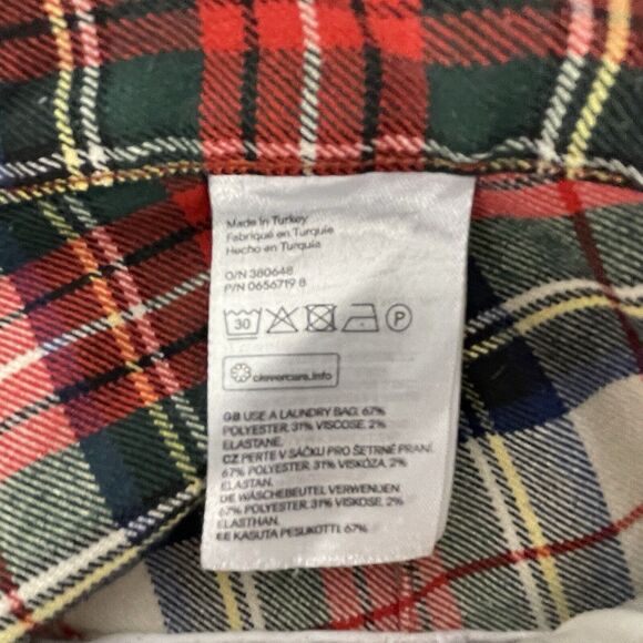 H&M Tartan Plaid Ankle Cropped Pants Women's Size 4 - Picture 5 of 8